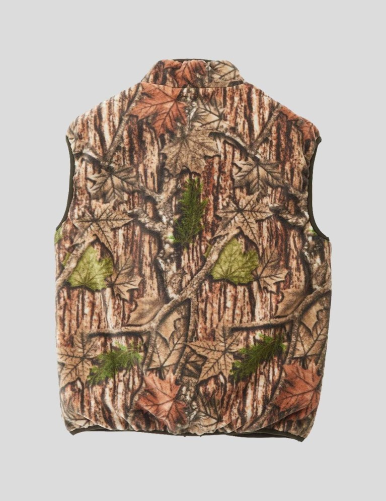 Chaqueta GRAMICCI reversível fleece vest leaf camo